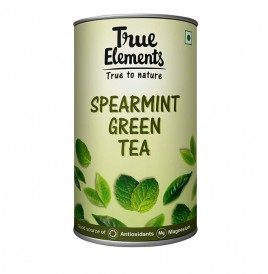 True Elements Spearmint Green Tea   Jar  100 grams